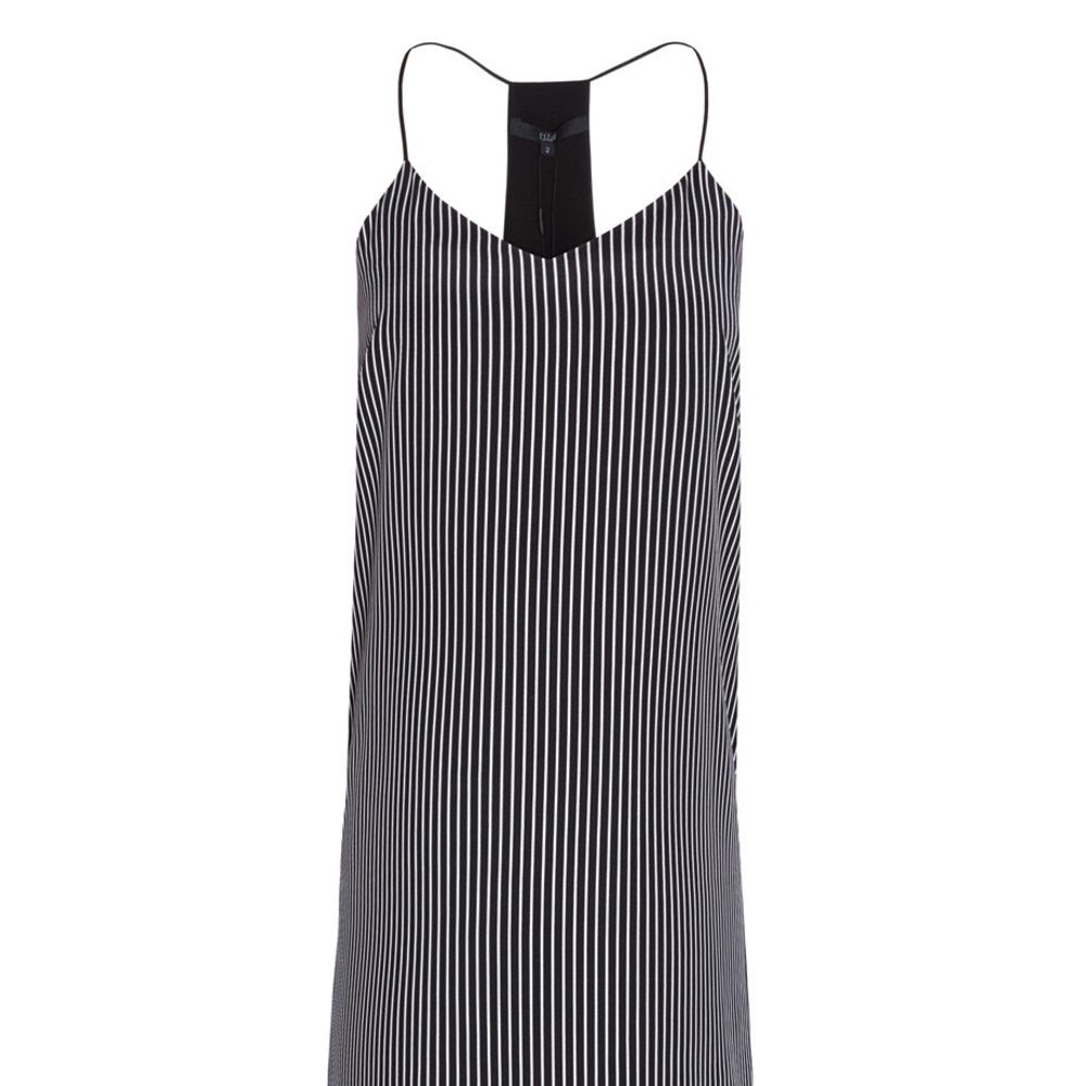 Tibi striped racerback midi silk dress